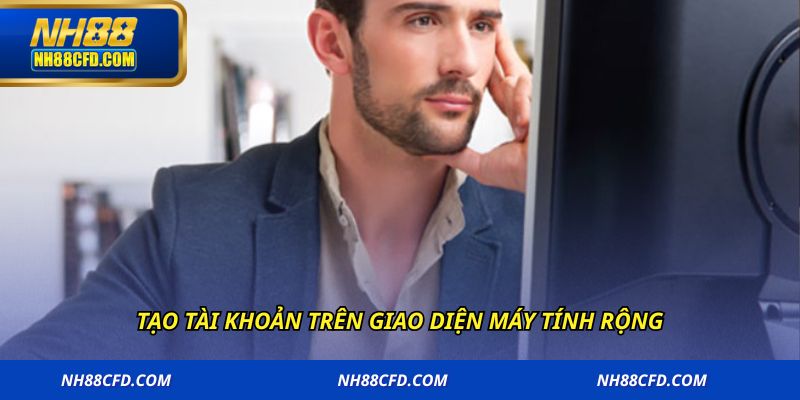 Tạo tài khoản trên giao diện máy tính rộng